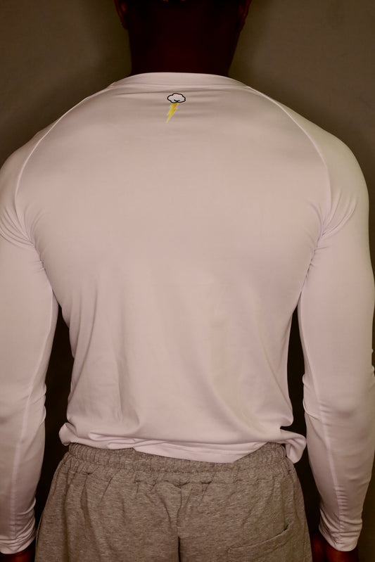 White Long Sleeve Compression Shirt